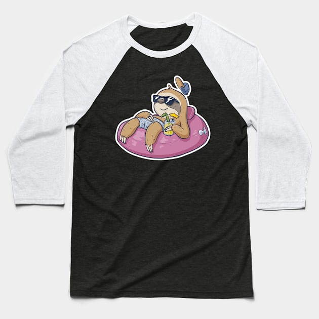 Weekend Sloth (dark) Baseball T-Shirt by MBGraphiX